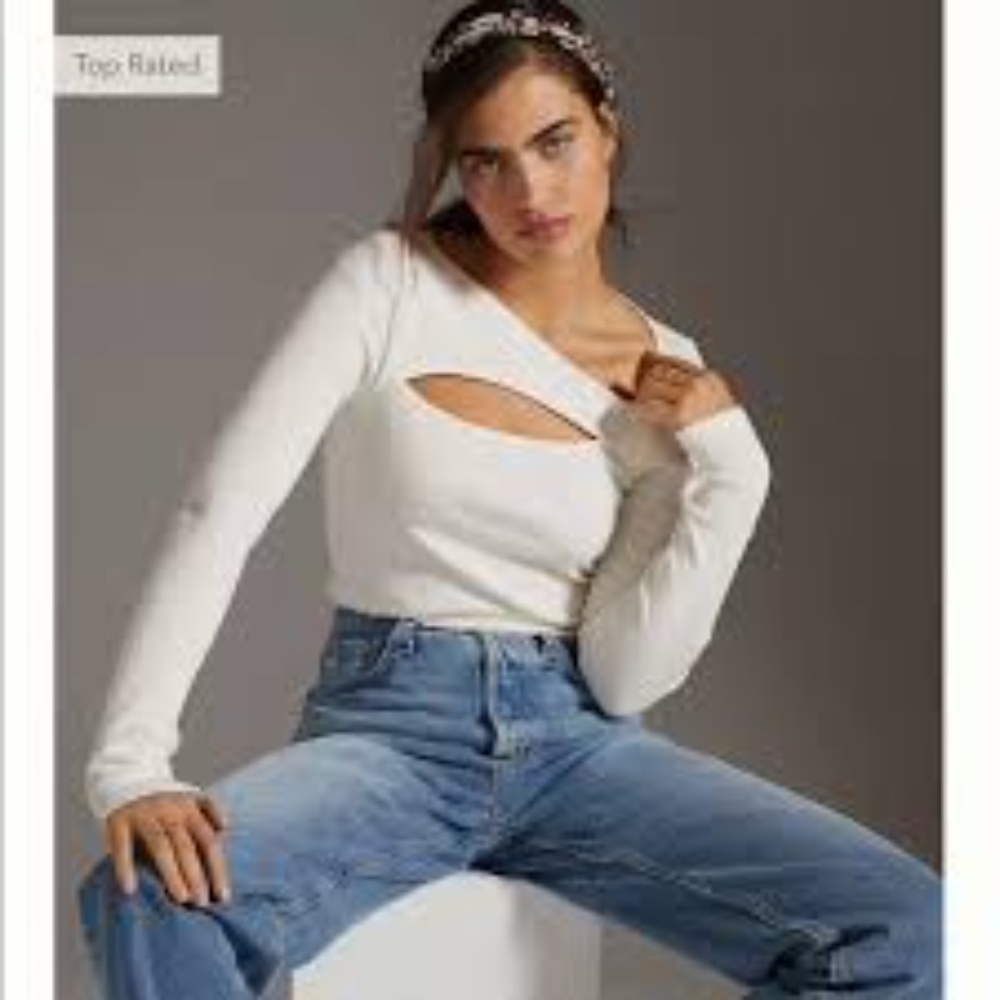 Revolve Citizens of Humanity Iris Long Sleeve Cut Out Top NWT